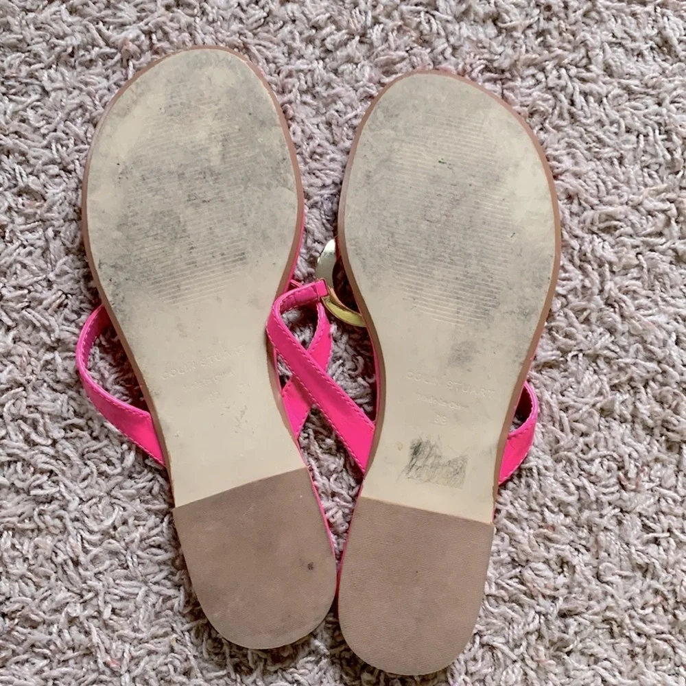 Victoria’s Secret Colin Stewart Flip Flops 9B Pink Slip On Casual Everyday Thong